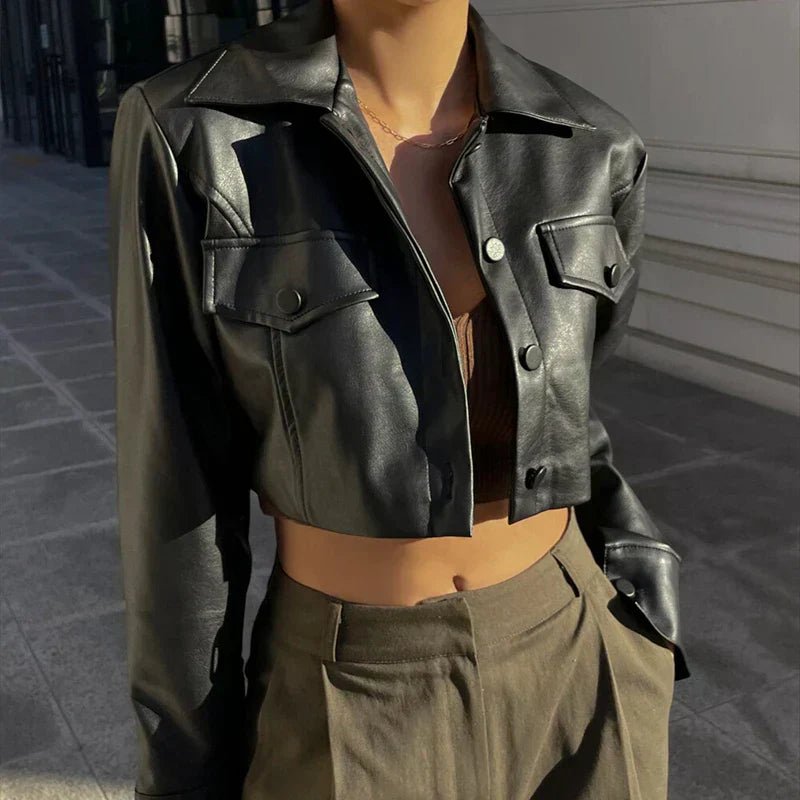 Élise™ | Elegant jacket in faux leather